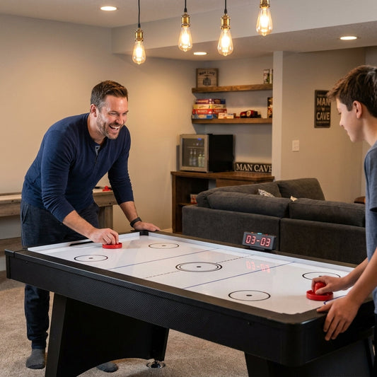 5 Ft. Air Hockey Table with Led Electronic Scorer — Lifestyle