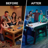 5 Ft. Air Hockey Table with Led Electronic Scorer — Before & After