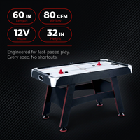 5 Ft. Air Hockey Table with Led Electronic Scorer — Results & Stats