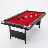 6,7 Foot Foldable Pool Table, Portable Billiards Table for Adults with Full Accessories Set, Mesa De Billar Includes 16 Balls, 2 Cue Sticks, Chalk, Rack & Brush, Game Room Table for Home — Studio Shot