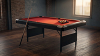 6,7 Foot Foldable Pool Table, Portable Billiards Table for Adults with Full Accessories Set, Mesa De Billar Includes 16 Balls, 2 Cue Sticks, Chalk, Rack & Brush, Game Room Table for Home — Lifestyle