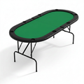 Poker Table Built for 8 Players, Foldable Design, Cup Holders, Non-Slip Feet, Casino Style