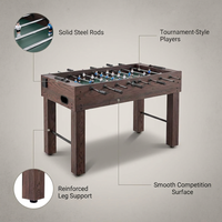 Foosball Table, 55 In. Standard Size Foosball Table, Indoor Full Size Foosball Table for Home, Family, and Game Room — infographic